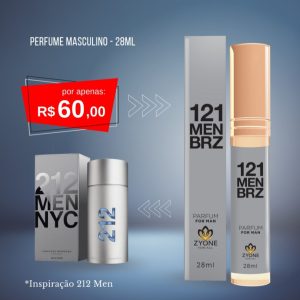 Perfume Masculino Zyone 121 Men BRZ  28ml