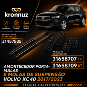 KIT AMORTECEDOR PORTA MALAS E MOLAS DE SUSPENSÃO  VOLVO XC40 2017/2023